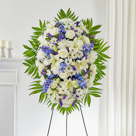 At Rest Standing Spray –  Dejavu Florist And Balloons, Durham NC