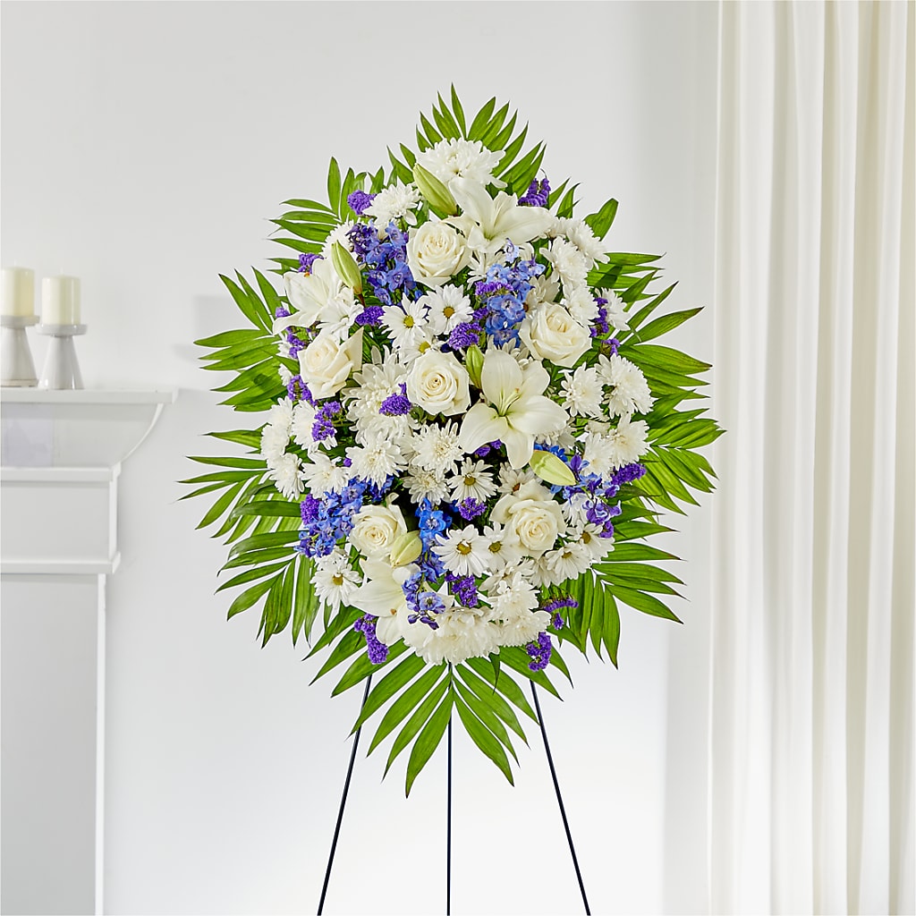 At Rest Standing Spray –  Dejavu Florist And Balloons, Durham NC
