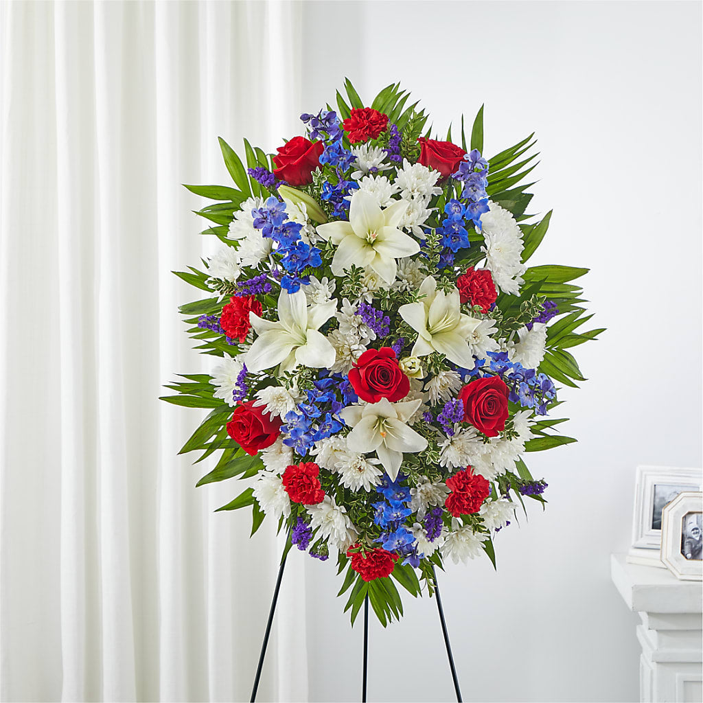 Cherished Service Standing Spray –  Dejavu Florist And Balloons, Durham NC