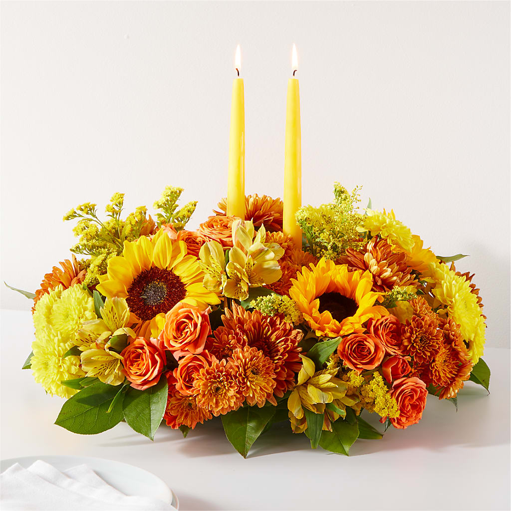 Autumn Harmony Centerpiece –  Dejavu Florist And Balloons, Durham NC