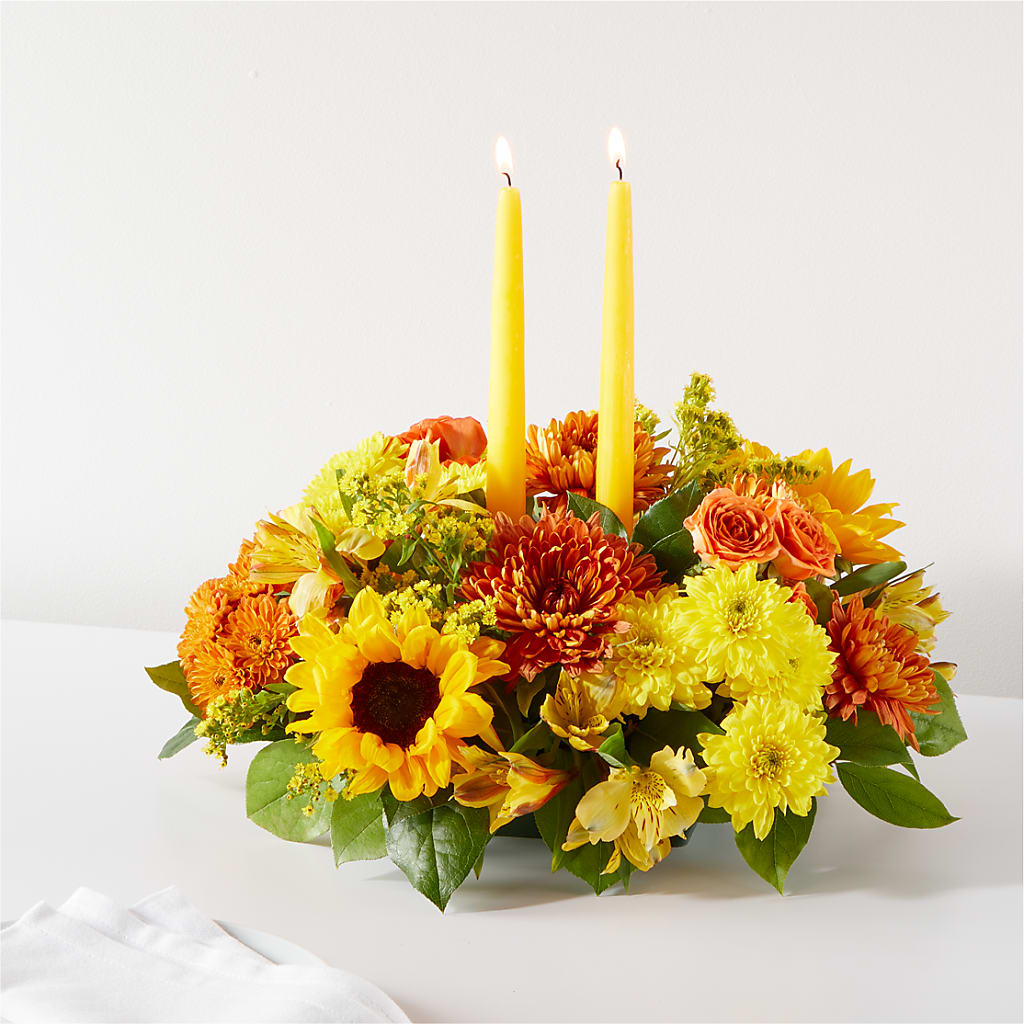 Autumn Harmony Centerpiece –  Dejavu Florist And Balloons, Durham NC