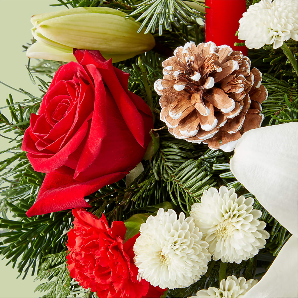 Seasonal Festivities Centerpiece –  Dejavu Florist And Balloons, Durham NC