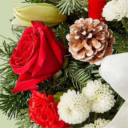 Seasonal Festivities Centerpiece –  Dejavu Florist And Balloons, Durham NC