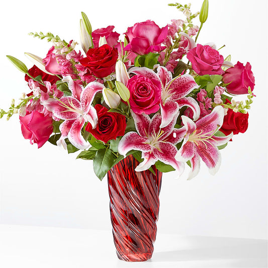 Always You Bouquet with Luxe Swirl Vase –  Dejavu Florist And Balloons, Durham NC