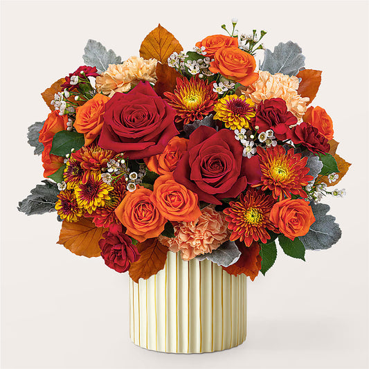 Merlot Bouquet with Ivory Vase –  Dejavu Florist And Balloons, Durham NC