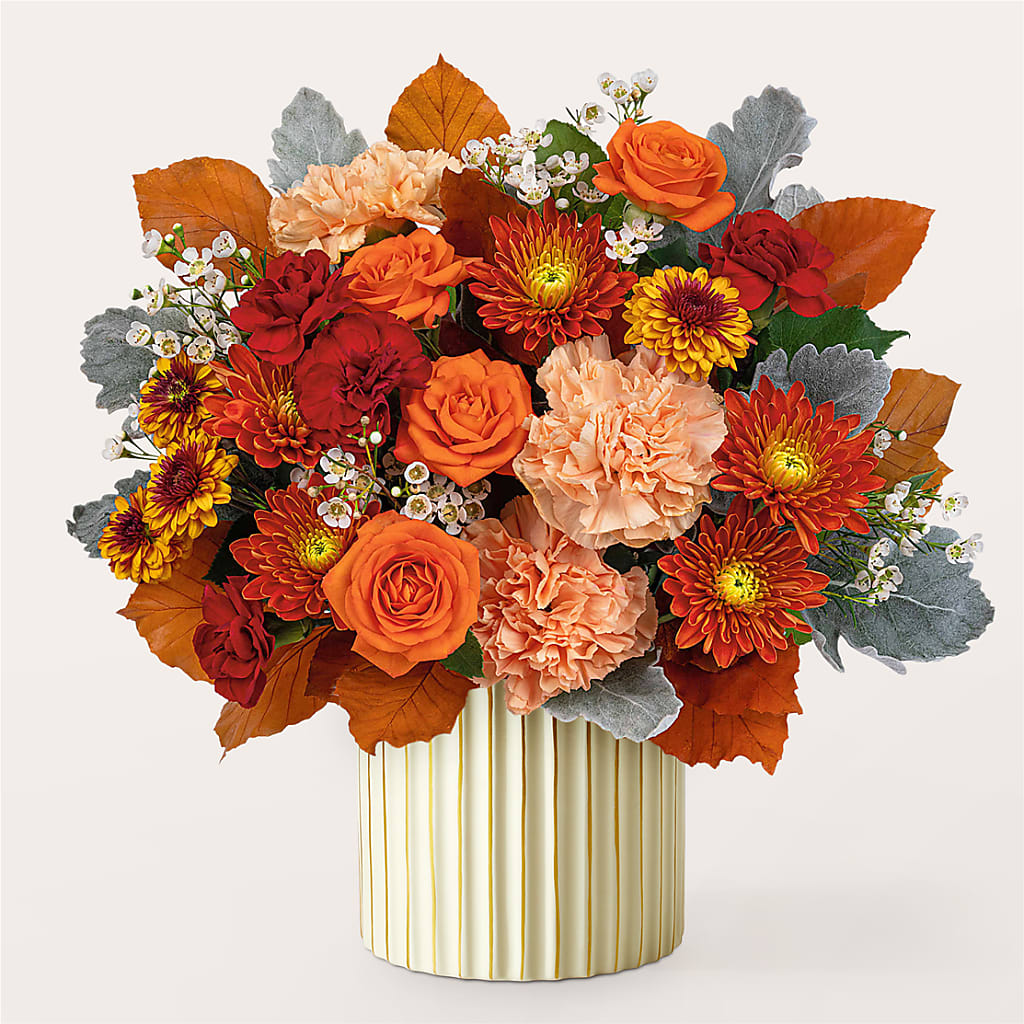 Merlot Bouquet with Ivory Vase –  Dejavu Florist And Balloons, Durham NC