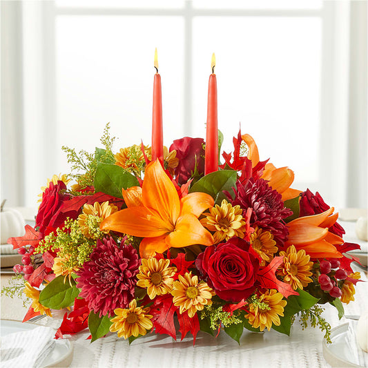 Autumn's Embrace Centerpiece –  Dejavu Florist And Balloons, Durham NC