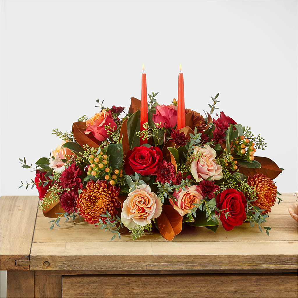 Gather Near Centerpiece –  Dejavu Florist And Balloons, Durham NC