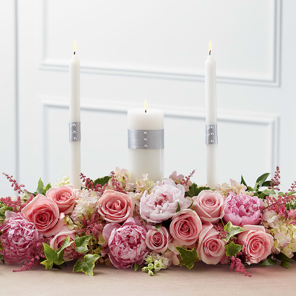 Worldwide Romance Unity Candle Arrangement –  Dejavu Florist And Balloons, Durham NC
