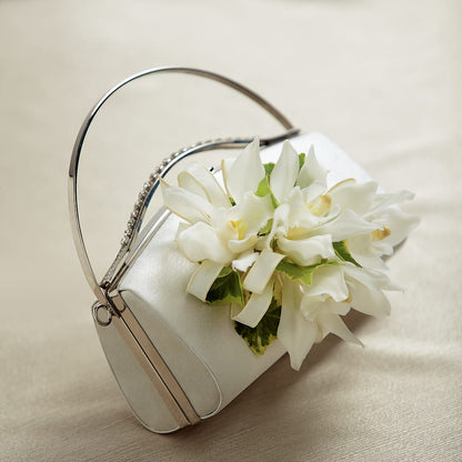 White Purse Decor –  Dejavu Florist And Balloons, Durham NC