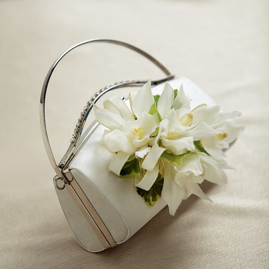 White Purse Decor –  Dejavu Florist And Balloons, Durham NC